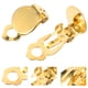 thumbnail image 4 of 20 piezas de clips de oreja en aretes Convertidor de componentes de aretes redondos planos Herramientas de joyería para bricolaje Pendiente Ninguno Orejas perforadas (10 mm, dorado), 4 of 5