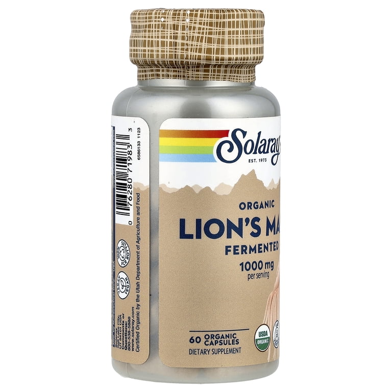 Solaray Organic Lion's Mane Mushroom Capsules | Brain Support