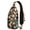 Beige-3, variant on Vintage Sand and Ocean Nautical Sling Backpack with Starfish and Seahorse Print, Lightweight Crossbody Daypack, Adjustable Strap, Multiple Compartments for Outdoor and Beach Use