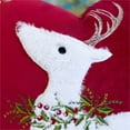 thumbnail image 3 of Evy Velvet  20" Traditional Red Christmas Square Decorative Throw Pillow, 3 of 5