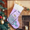 thumbnail image 5 of Funny Cat Cartoon Christmas Stockings Mermaid Scale Christmas Presonalized Large Stocking Sock, Set of 1 Xmas Party Winter Decor Candy Bag Family Holiday Gift, 17.7 Inch, 5 of 7
