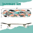 thumbnail image 2 of 31'' Complete Skateboard 7 Layer Canadian Maple Double Kick Deck Skateboards Abstract paper collage retro 80s fashion patterns turquoise Skate Board for Beginner Adult Gifts, 2 of 5