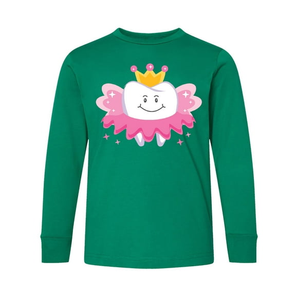 Inktastic Tooth Fairy Girls Pink Long Sleeve Youth T-Shirt