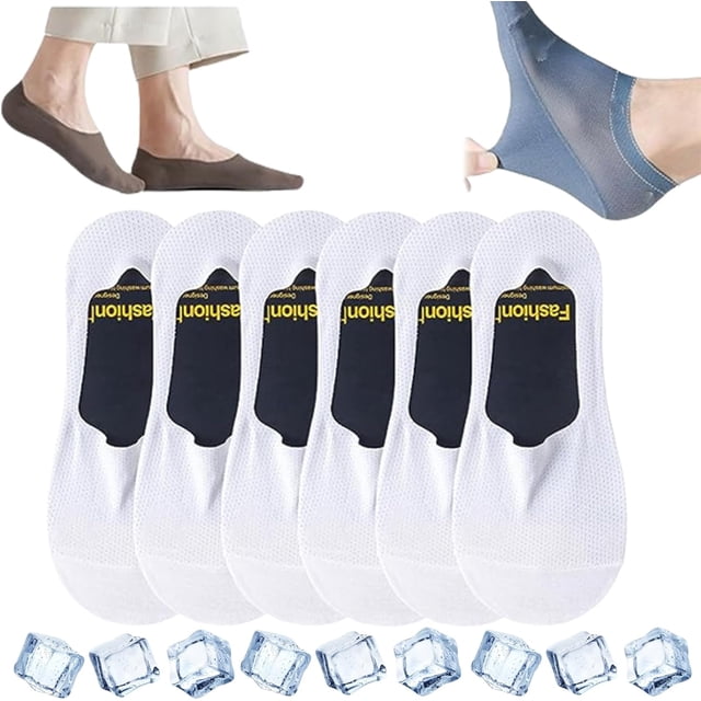 Foihletpath - Calcetines de senderismo ultrafinos, calcetines antideslizantes de algodón pein, calcetines de malla suave y transpirable, 6 pares-f, One Size