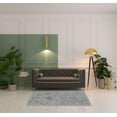 thumbnail image 2 of HomeRoots 514288 12 x 15 ft. Silver & Black Floral Power Loom Distressed Rectangle Area Rug, 2 of 8