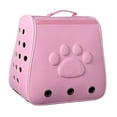 thumbnail image 1 of Mochila para gatos, bolso de hombro portátil, bolso de mano con diseño ventilado, transportador de mascotas para senderismo, animales pequeños, perro, rosa Salvador transportista de viaje, 1 of 10