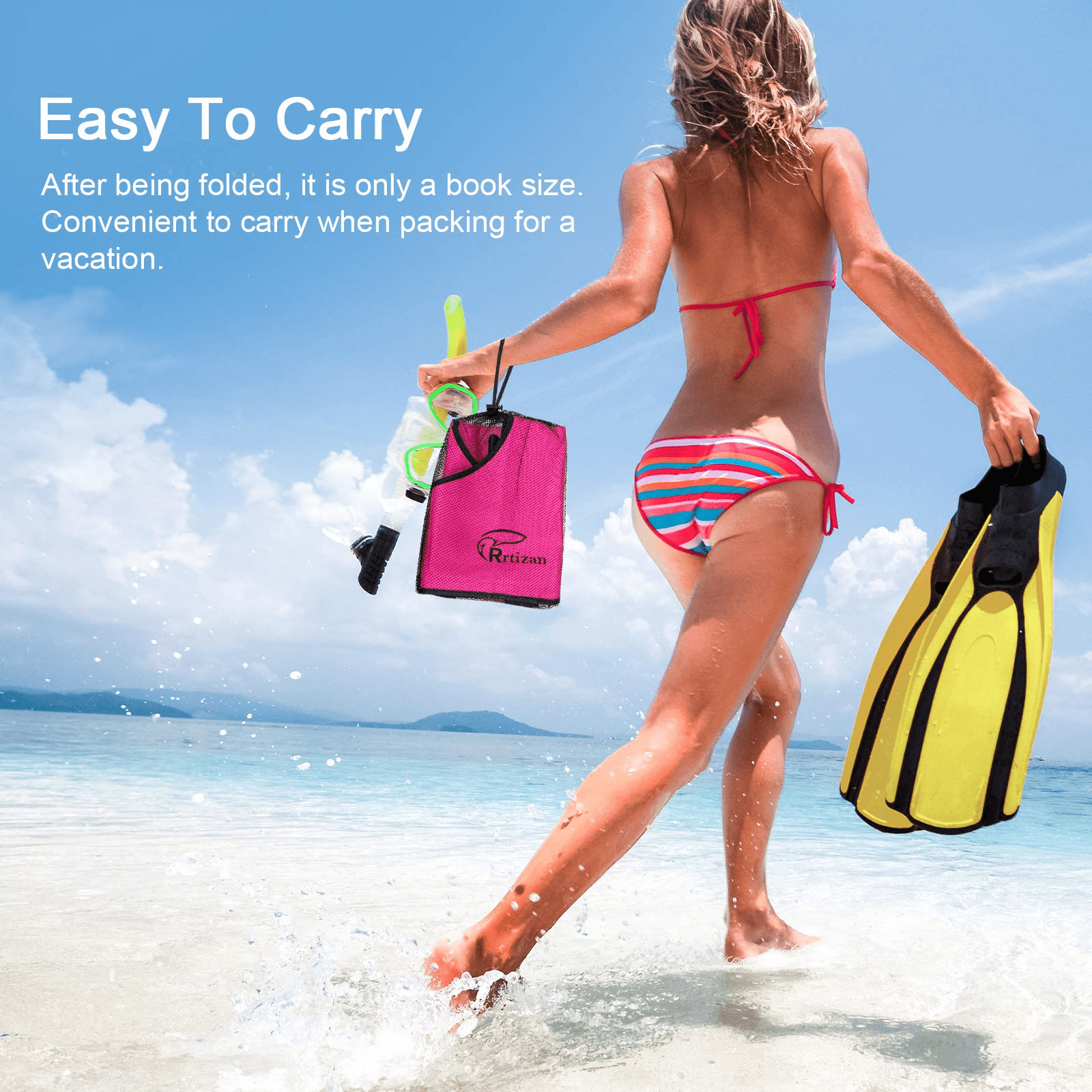 Adults Inflatable Swim Vest, Portable Snorkel Vest for Women, Buoyancy Aid Jackets, Pink, L/XL