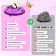 thumbnail image 5 of Vibespark 12V Bumper Car for Kid with Remote Control, Ride on Toys for Toddlers w/ 360 Degree Spin, 3 LED Lights, 5-point Safety Belit, 3 Speeds, Baby Bumper Car, Purple, 5 of 9