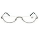 thumbnail image 4 of Gafas de lectura unisex de moda con montura superior de media altura y seda de pez, patas de resorte de resina HD de metal, 4 of 4