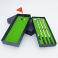 thumbnail image 5 of YOPTOP Golf Pen Set, Mini Desktop Golf Ball Pen Gift Set with Putting Green,Flag,3 Golf Clubs Pens & 2 Balls, 5 of 5