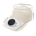 thumbnail image 4 of USB Solar-Powered Fan Hat, Solar Charging Sun Hat, LED Display Cooling Hat, Mesh Baseball Cap with Fan, Outdoor Sun Protection Hat for Men and Women （Beige）, 4 of 7