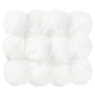  Boao 12 Pieces Fur Pompoms For Knitted Hats Faux Fur Balls  For Hats Faux Fur Fluffy Pompom Ball