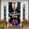 thumbnail image 2 of Decorative Tie Happy Father's Day Banner Gift Celebration Gold Balloons Festive Design for Family Party Indoor Decoration, 2 of 7