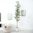 thumbnail image 4 of Nearly Natural Potted Olive Artificial Tree - 9' - Green, 4 of 7