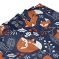 thumbnail image 4 of Shower Curtain, Vintage Blue Fox Family Waterproof Fabric Plastic Shower Curtain, Drying Fast Bathroom Curtain with 9 Buttonholes, Ruffle Shower Curtain 60x72in, 4 of 8