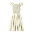 thumbnail image 3 of Girls Floral Dress , Big Dresses for Girls Elegant Square Neck Ruffle Back Sleeveless Dress For Girls Twirl Party Gown With Flowy Skirt, 3 of 4