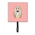 thumbnail image 1 of Checkerboard Pink Afghan Hound Leash Or Key Holder, 4.25 W x 7 H In., 1 of 1