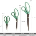 thumbnail image 5 of JubileeYarn Titanium Softgrip Scissors Set for Sewing, Arts, Crafts, Office - 1 Set of 3 - Mint Green, 5 of 5