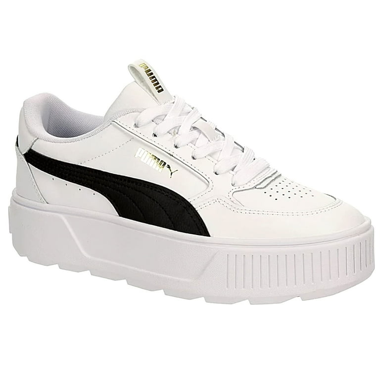 PUMA Women's Karmen Rebelle Sneaker, White Black, 7.5