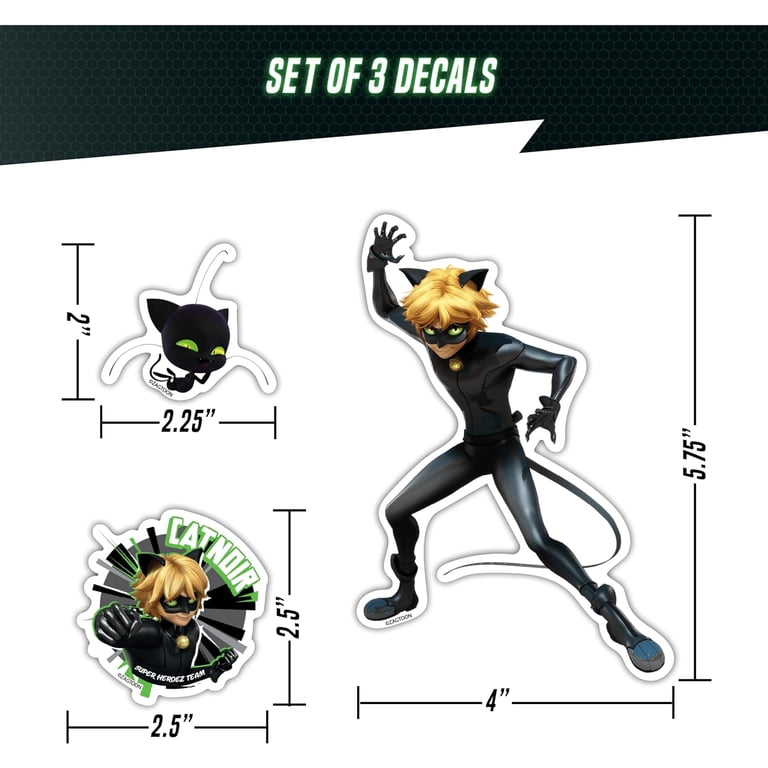 Miraculous Ladybug Decals - Set of 9 Ladybug, Cat Noir, Tikki