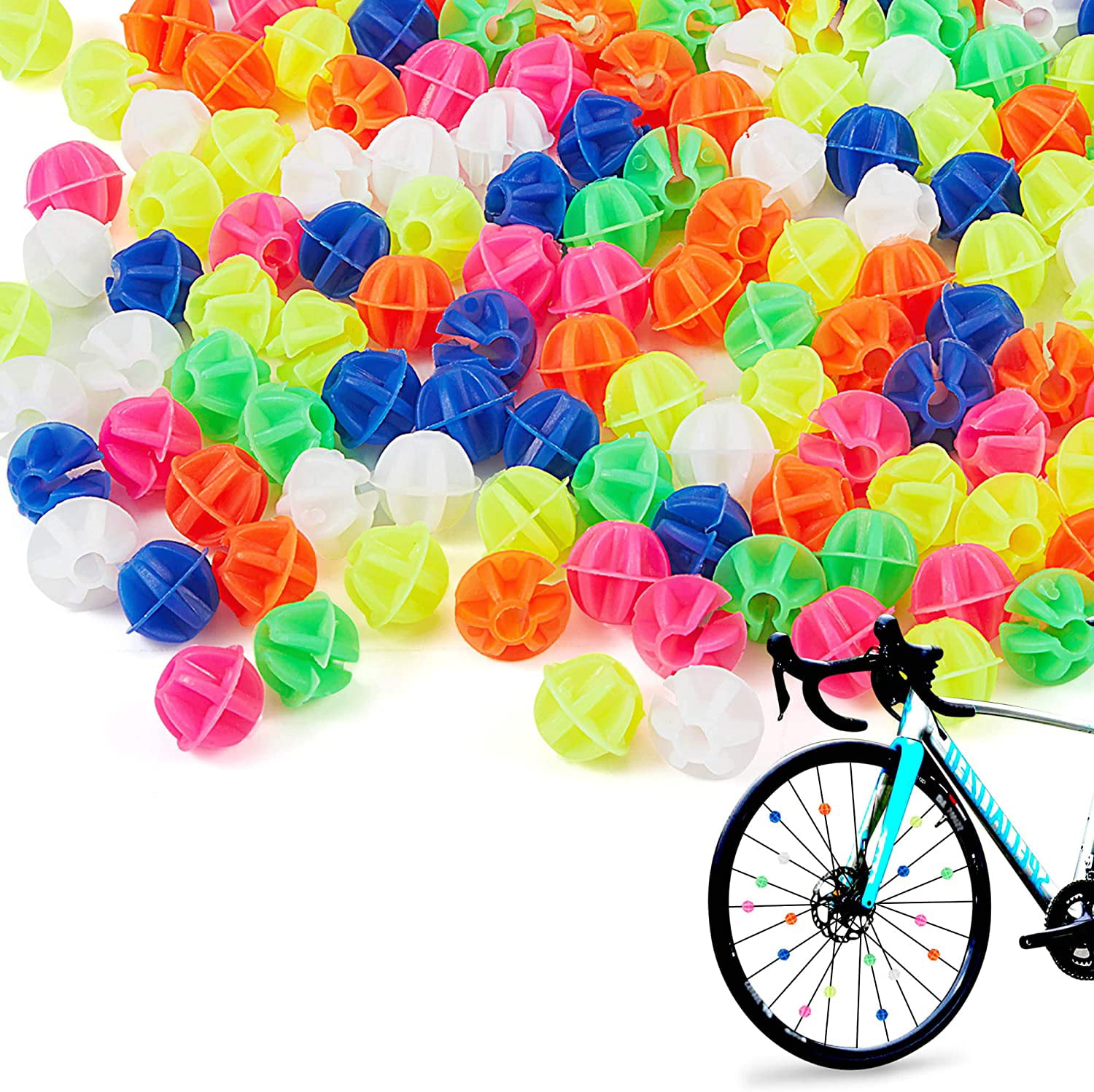 Bicycle Accessories Wheel Clip Decoration Colored Bike Wheel Spoke Bead Plastic