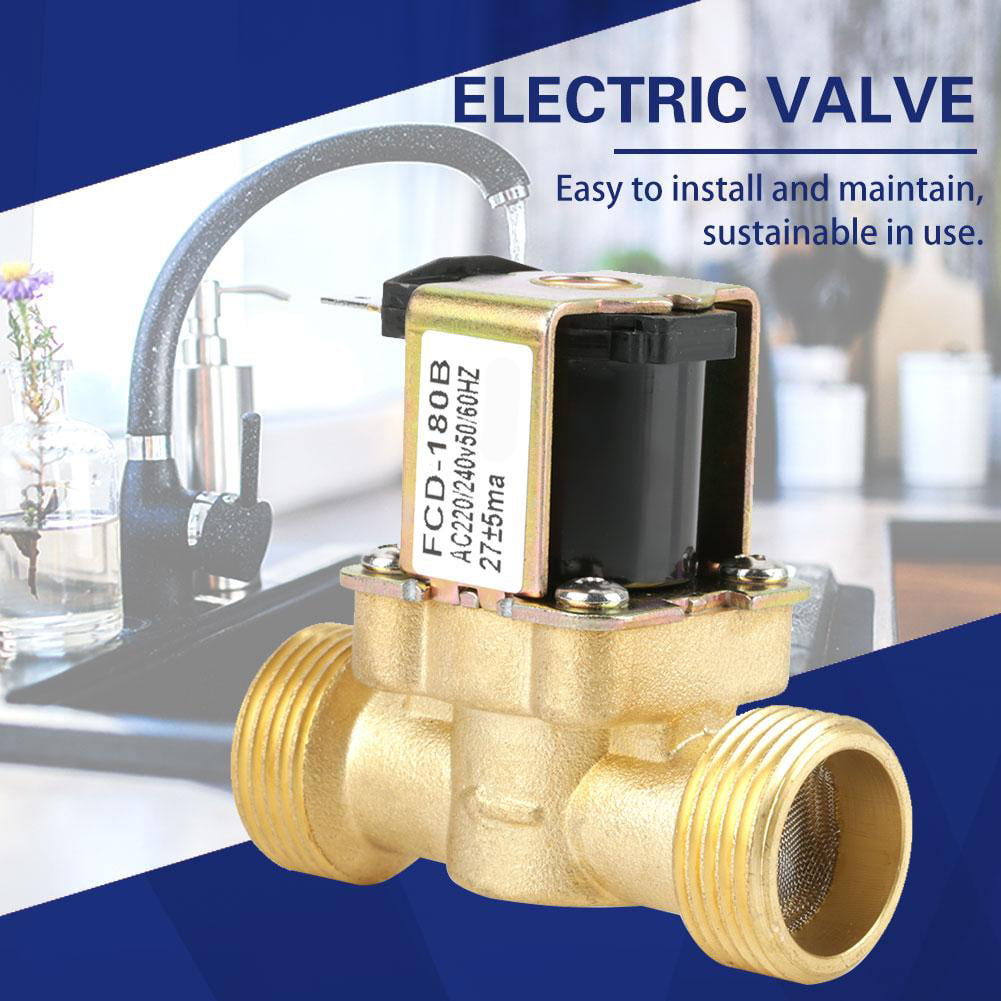Details about   24V G3/4 Brass Material N/C Normally Closed Electric Solenoid Valve 2 Way