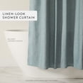 thumbnail image 2 of Linen-Look Polyester Shower Curtain in Essential Colors, 2 of 7