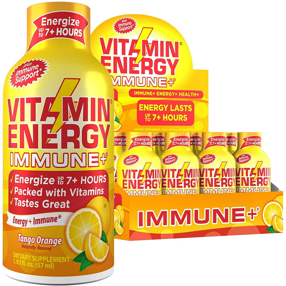 (12 Pack) VitaminEnergy™ Immune+ Shot Zero Sugar Energy Shot, Dietary