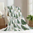 thumbnail image 5 of Green Christmas Tree Throw Blanket Winter Forest Throw Soft Flannel Blankets Cozy Fuzzy Plush Woods Xmas Holiday Throw Blanket for Couch Bed Chair Festival Decorative Party Gifts 50''x 60'', 5 of 21