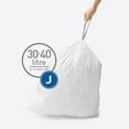 thumbnail image 2 of simplehuman Code J Custom Fit Drawstring Trash Bags, 200 Count, 30-45 Liter / 8-12 Gallon, White, 2 of 4