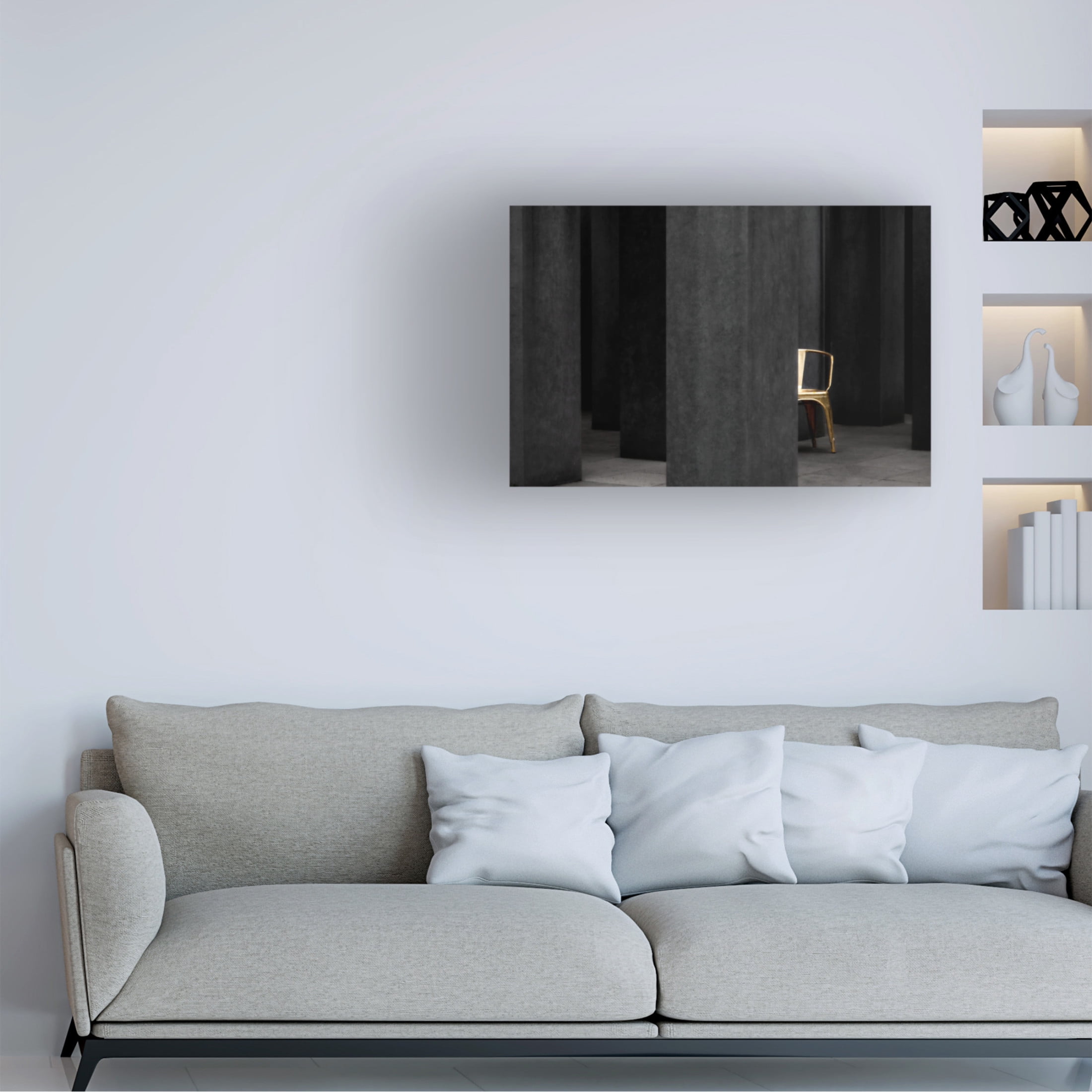 Canvas Wall Art - Marc Apers 'Silence Is Golden' Wall Art for Living Room, Bedroom, or Office Décor by Trademark Fine Art - 47 x 30 Inches