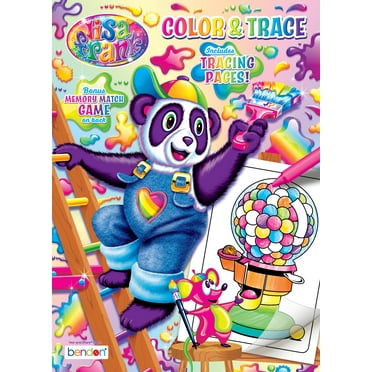 Lisa Frank 32 Page Color & Trace Book, Paperback