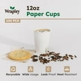 thumbnail image 2 of oz Paper Coffee Cups Set of Disposable Cups for Hot and Cold Beverages Disposable Coffee and Tea Paper Cups Ideal for Business Events, Cafes, and Offices , oz, Single Wall, 2 of 7