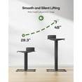 thumbnail image 6 of Height Adjustable Electric Standing Desk with 4 Memory , 55 x 24" Sit Stand Desk (Black), 6 of 6