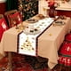 thumbnail image 3 of Mantel estampado rectangular, decoración para fiestas navideñas, camino de mesa navideño rojo para Año Nuevo, 3 of 6