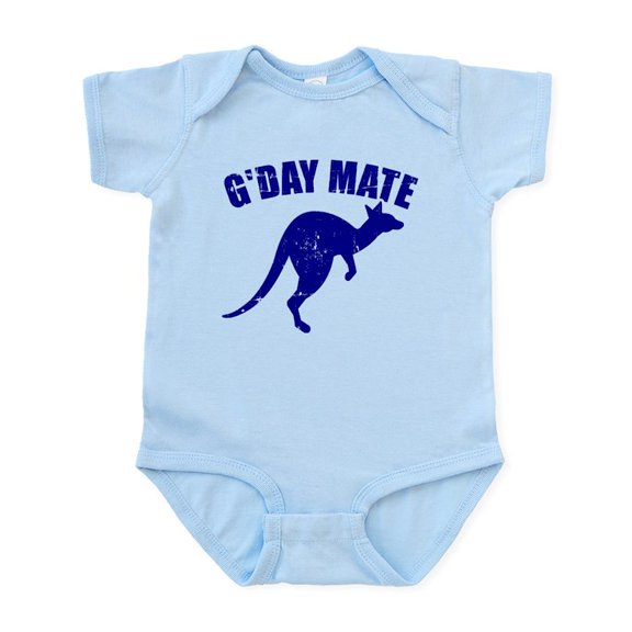 CafePress - G'day Mate Australia Kangaroo Body Suit - Baby Light Bodysuit, Size Newborn - 24 Months