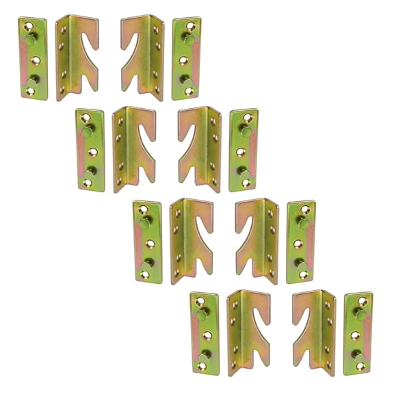 TIERPOP Sturdy Bed Frame Brackets Bed Beam Stabilizers Wood Furniture Hardware Accessories Bed Hinges/Bed Insert
