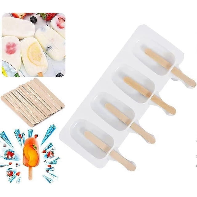 1 Pack Silicone Popsicle Ice Cream Mold Popsicle Popsicle Mold Handmade Popsicle Maker BPA Free Reusable Frozen Dessert Cake Sticks Home Kitchen Tools