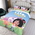 thumbnail image 3 of Cleo y Cuquín Conjunto de sábanas temático, trío de piezas, cómodo y amigable con la piel, diseño único, regalo de decoración para el hogar para familiares, amigos y fans,173cm *218cm, 3 of 6
