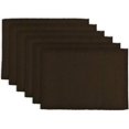 thumbnail image 1 of Design Imports Dark Brown Ribbed Placemat Set of 6, 1 of 5