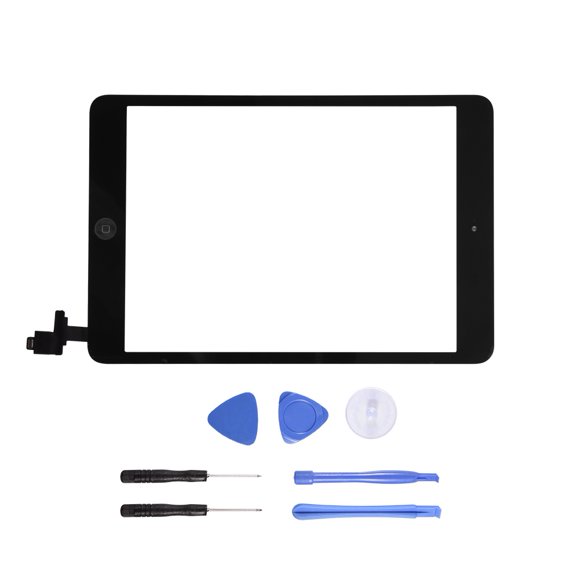 ZOUSSIQI Ipad Mini1/2 Screen Glass Digitizer Replacement Fix Cracked with IC Connector Full Assembly EL225#71123