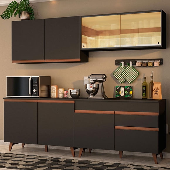 Cocina Integral Completa Modular Madesa Reims 240cm Negro 10