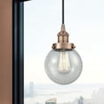thumbnail image 2 of 616-1PH-AC-G204-6 Innovations Lighting Beacon - 1 Light Mini Pendant In Industrial Style-9.5 Inches Tall and 6 Inches Wide-Antique Copper Finish-Seedy, 2 of 2