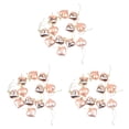 thumbnail image 1 of Bolas de árbol de Navidad en forma de corazón Monstrate 12 piezas color Oro rosa, 1 of 6
