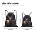 thumbnail image 2 of Disketp Regal Stag In Forest Drawstring Backpack Drawstring Gym Bags Draw String Bags for Sports, Gym, Travel, Swimming, Beach-Small, 2 of 6