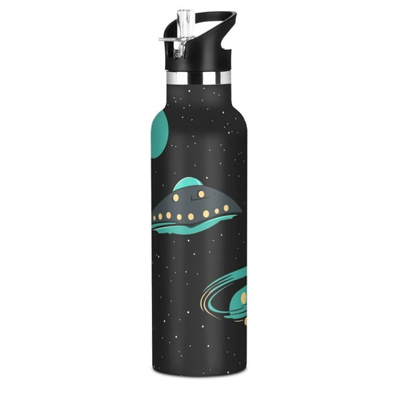 Kids Insulated Stainless Steel Sports Water Bottle 600ml (20oz), BPA-Free Alien Spaceship