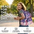thumbnail image 6 of FKELYI July 4th USA Star Print School Backpack for Kids 17 Inch Bookbag Lightweight Backpacks for Boys Girls Casual Daypack with Multi-Pockets Rucksack, 6 of 7