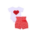 thumbnail image 1 of xiaxaixu Infant's Two Piece Set, Toddler's Short Sleeve Romper Dot Shorts, 1 of 6
