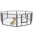 thumbnail image 1 of PawHut 8 Panel Heavy Duty Dog Playpen 23.5" Height for Small Medium Dogs, 1 of 10
