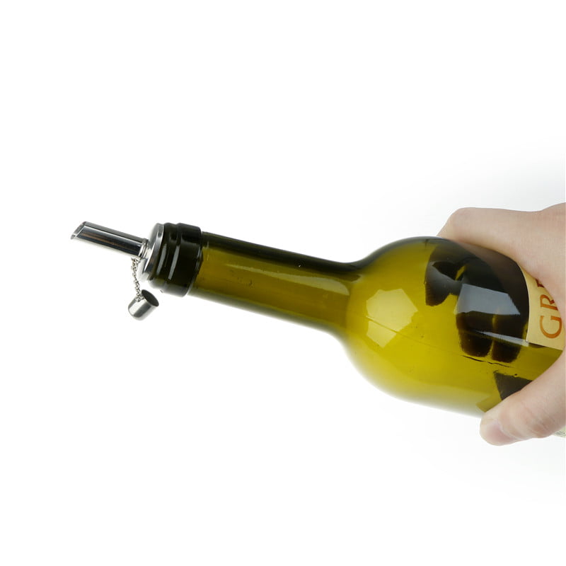 Tilt Spout Pourers with Matel Cap Lid Wine Pourer Oil Beer Bottle Stopper Plu OS 